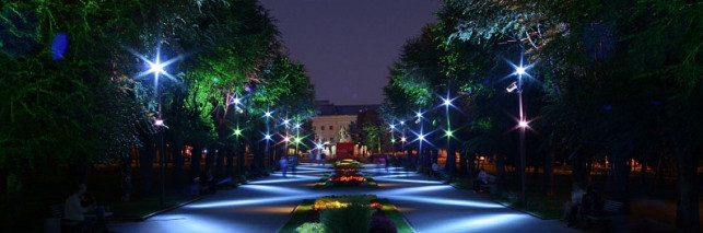 наружное освещение в парке СПб